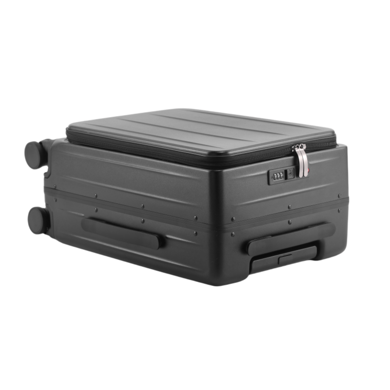 Newly 20-Inch Front-Opening Trolley Carry-On Suitcase Hard Shell Multifunctional Luggage USB Charging and Cup Holder Suitcase - Image 4