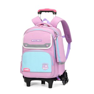 Manufacturer Children's Trolley Schoolbag With Wheels and Handles Multi-compartment Waterproof